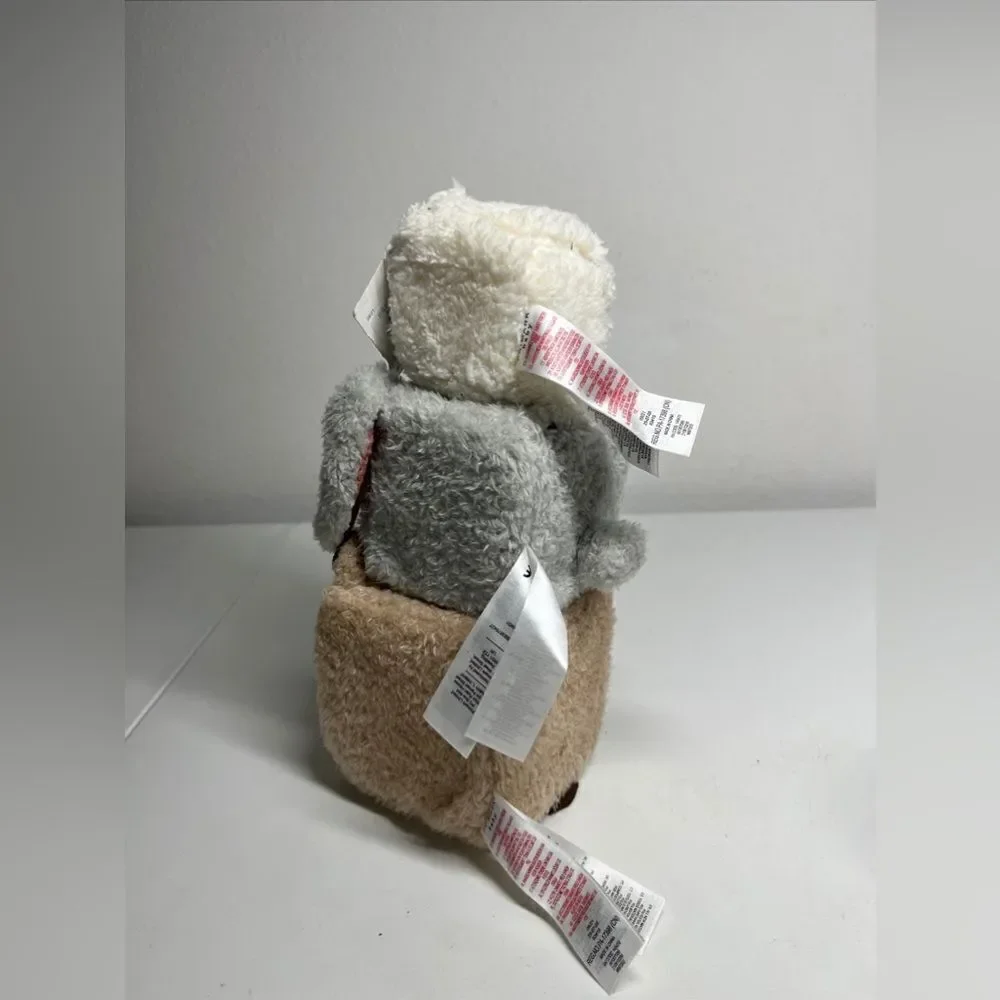 NWT Primark Pyramid Of Plush Animals Cubes White Gray Beige Baby’ First Toys
